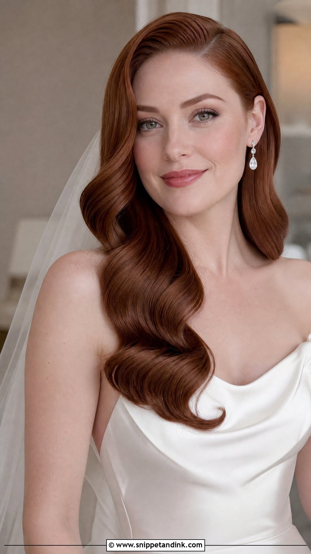 Hollywood Waves Bridal Hair - Snippet and Ink - 15 Bridal Hairdos for Long Hair
