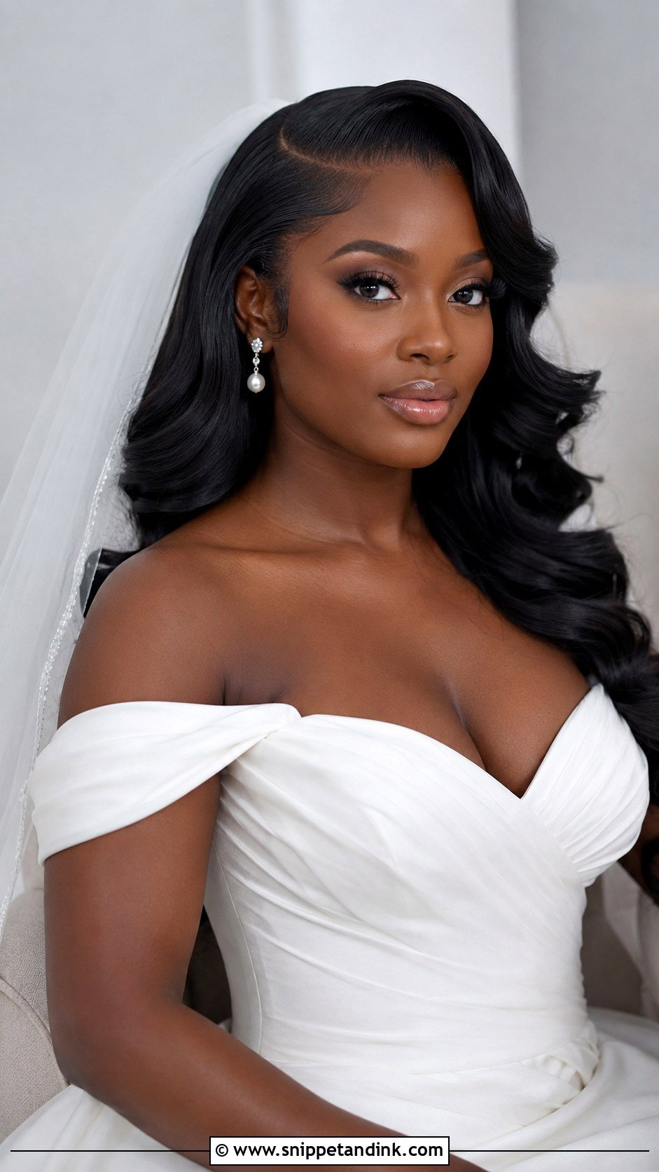 Hollywood Waves Bridal Hair For Black Hair - Snippet and Ink - 15 Hollywood Wave Bridal Hair Ideas