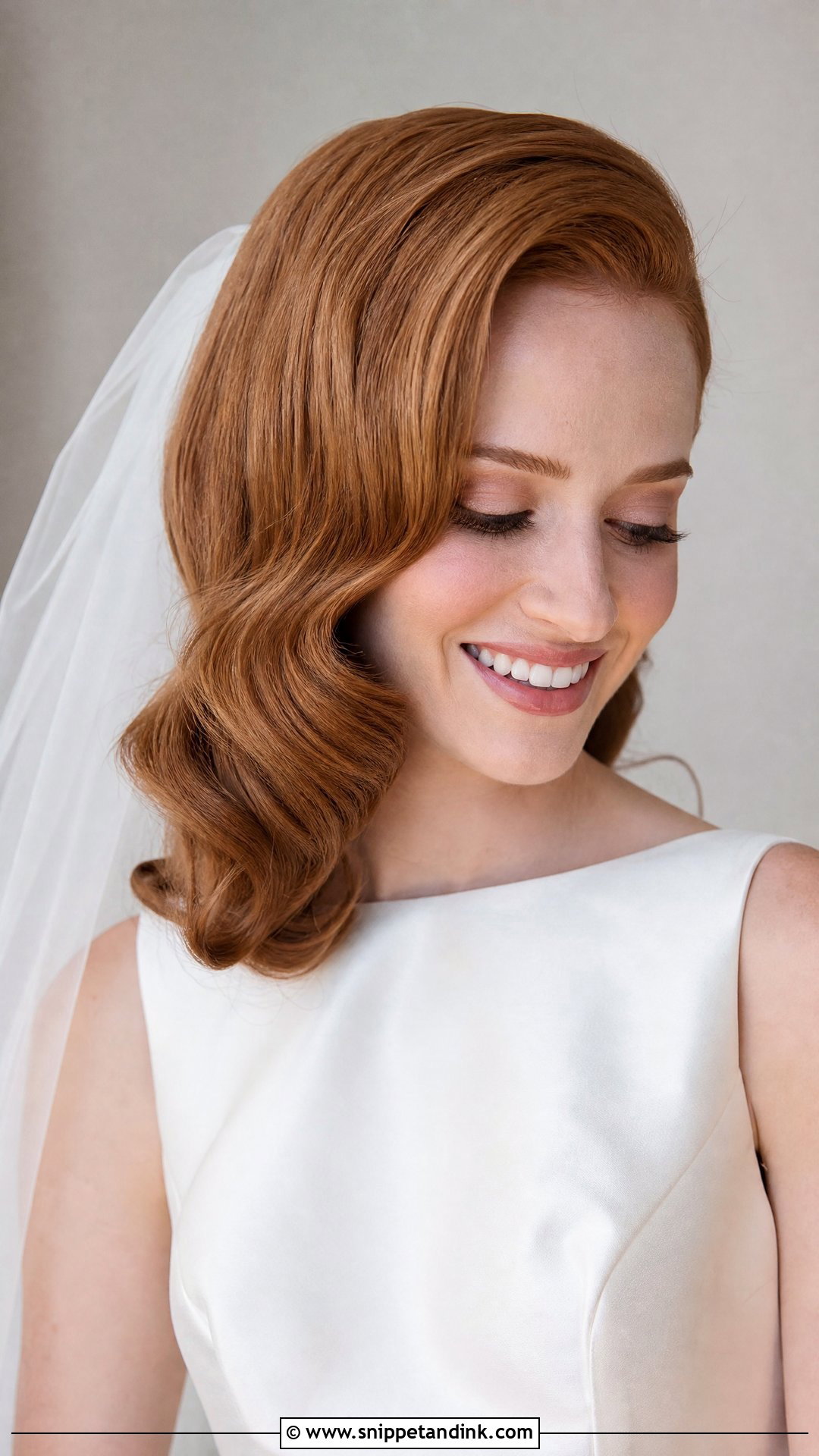 Hollywood Waves Bridal Hair For Round Face - Snippet and Ink - 15 Bridal Hair for Round Face Brides