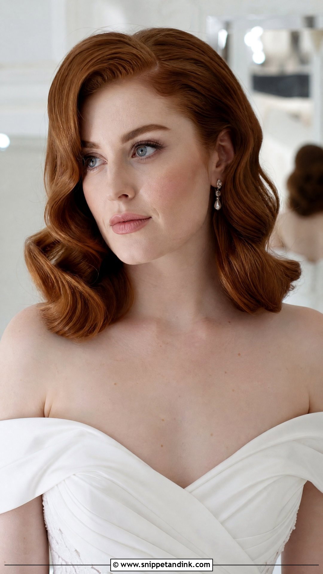 Hollywood Waves Bridal Hair For Shoulder Length Hair - Snippet and Ink - 15 Bridal Hair for Shoulder Length Hair Ideas