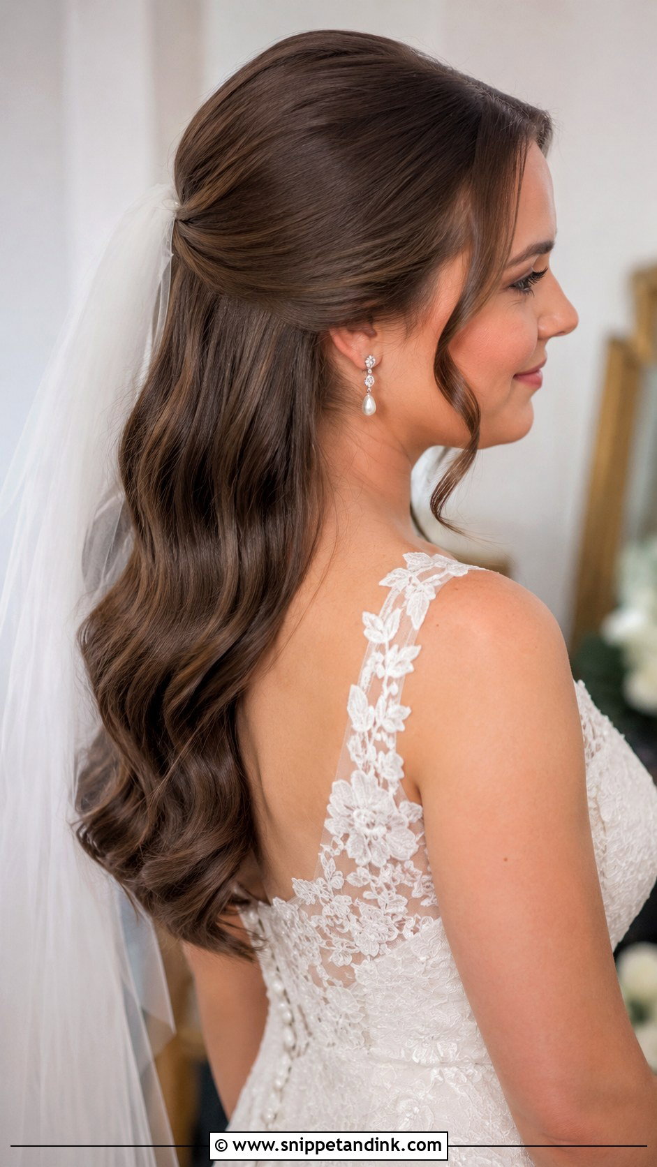 Hollywood Waves Bridal Hair With Veil - Snippet and Ink - 15 Hollywood Wave Bridal Hair Ideas