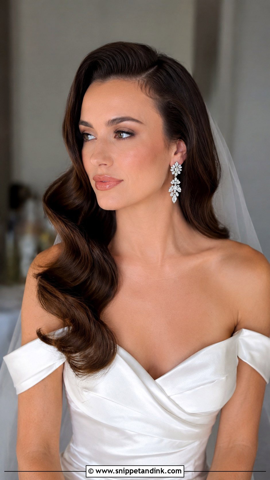 Hollywood Waves Bridal Hair for Medium Hair - Snippet and Ink - 20 Bridal Hair for Medium Length Ideas