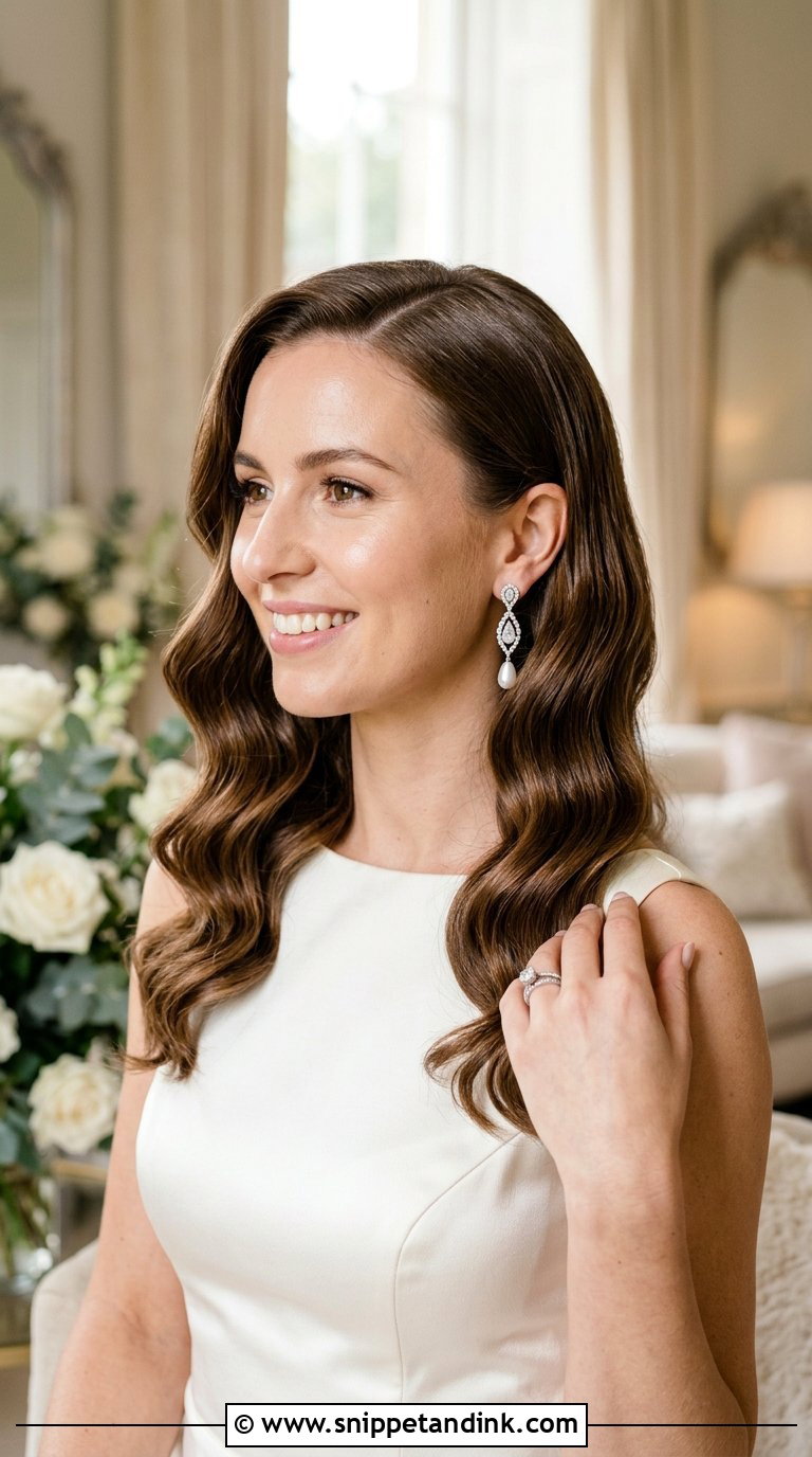 Hollywood Waves Bridal Hairstyle - Snippet and Ink - 20 Bridal Hairstyles Front View