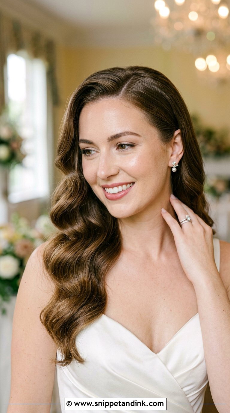 Hollywood Waves Bridal Hairstyle - Snippet and Ink - 20 Bride Hair Ideas