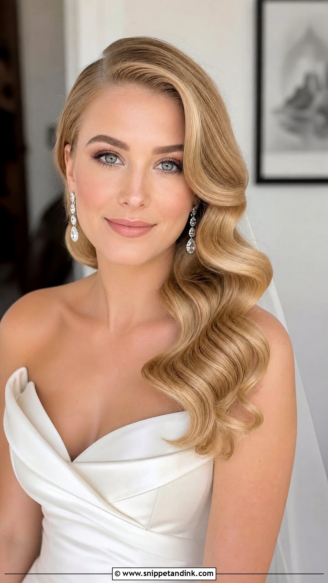 Hollywood Waves Bridal Hairstyle - Snippet and Ink - 20 Wavy Bridal Hairstyles