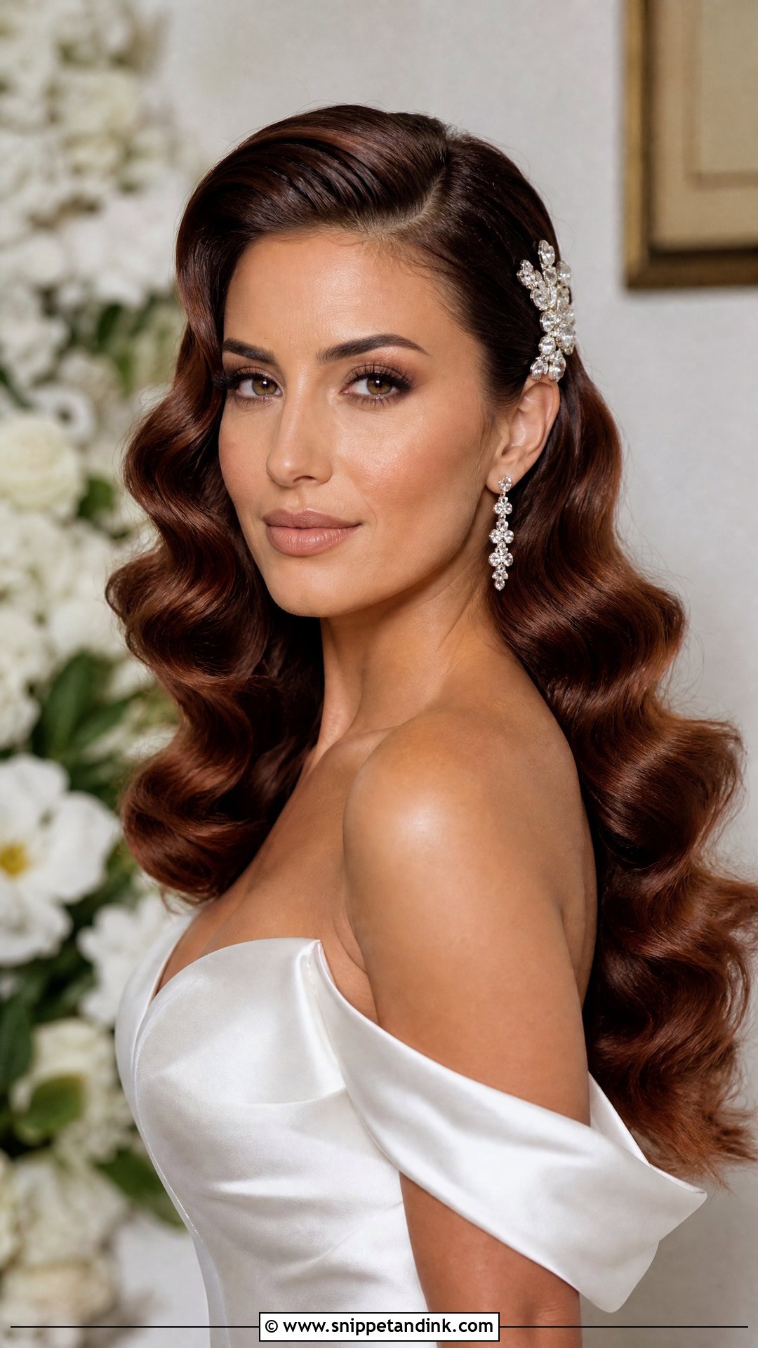 Hollywood Waves Bridal Hairstyle For Long Face - Snippet and Ink - 15 Bridal Hairstyles for Long Face