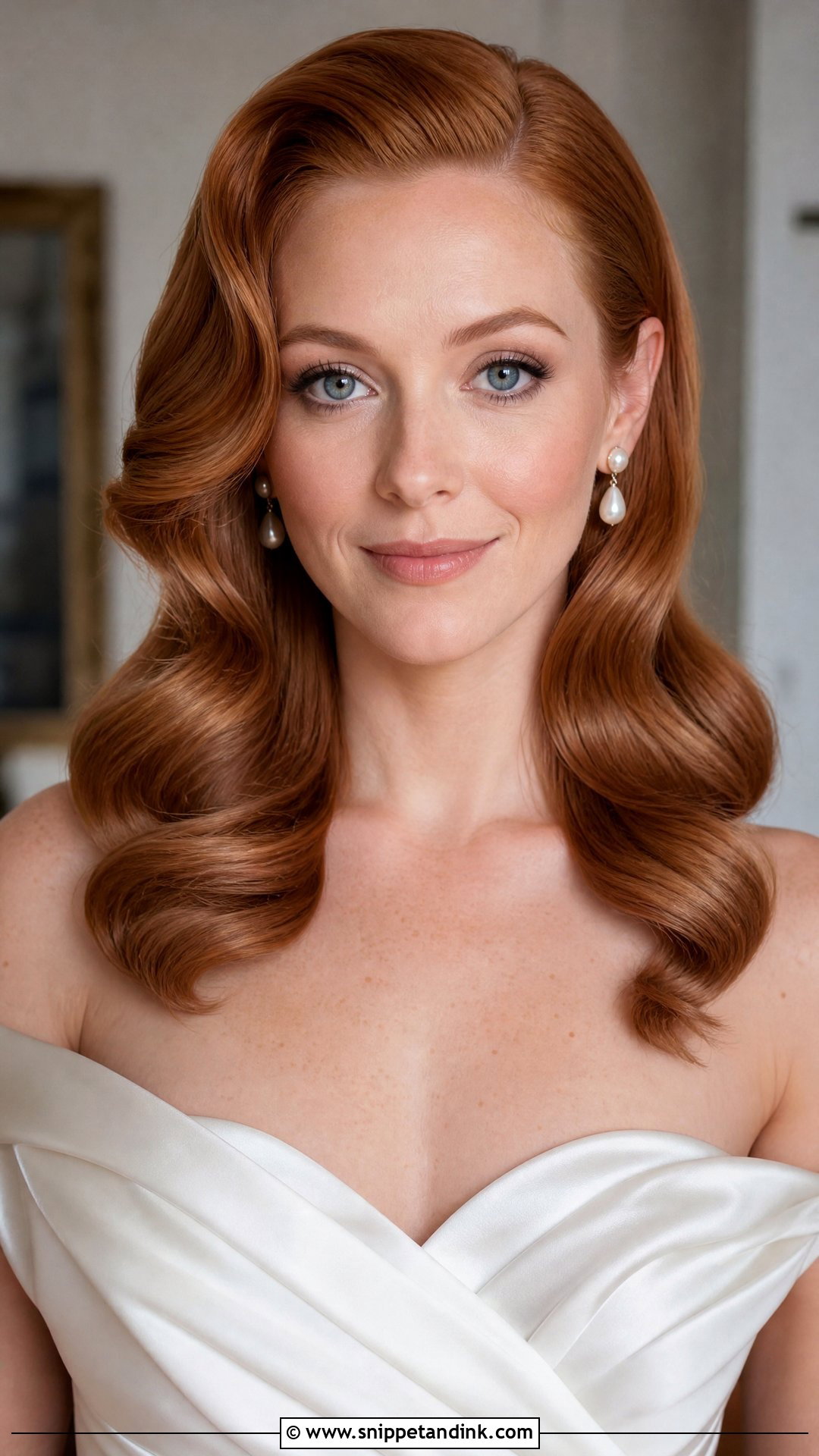 Hollywood Waves Bridal Hairstyle For Long Face - Snippet and Ink - 15 Bridal Hairstyle for Long Face Ideas