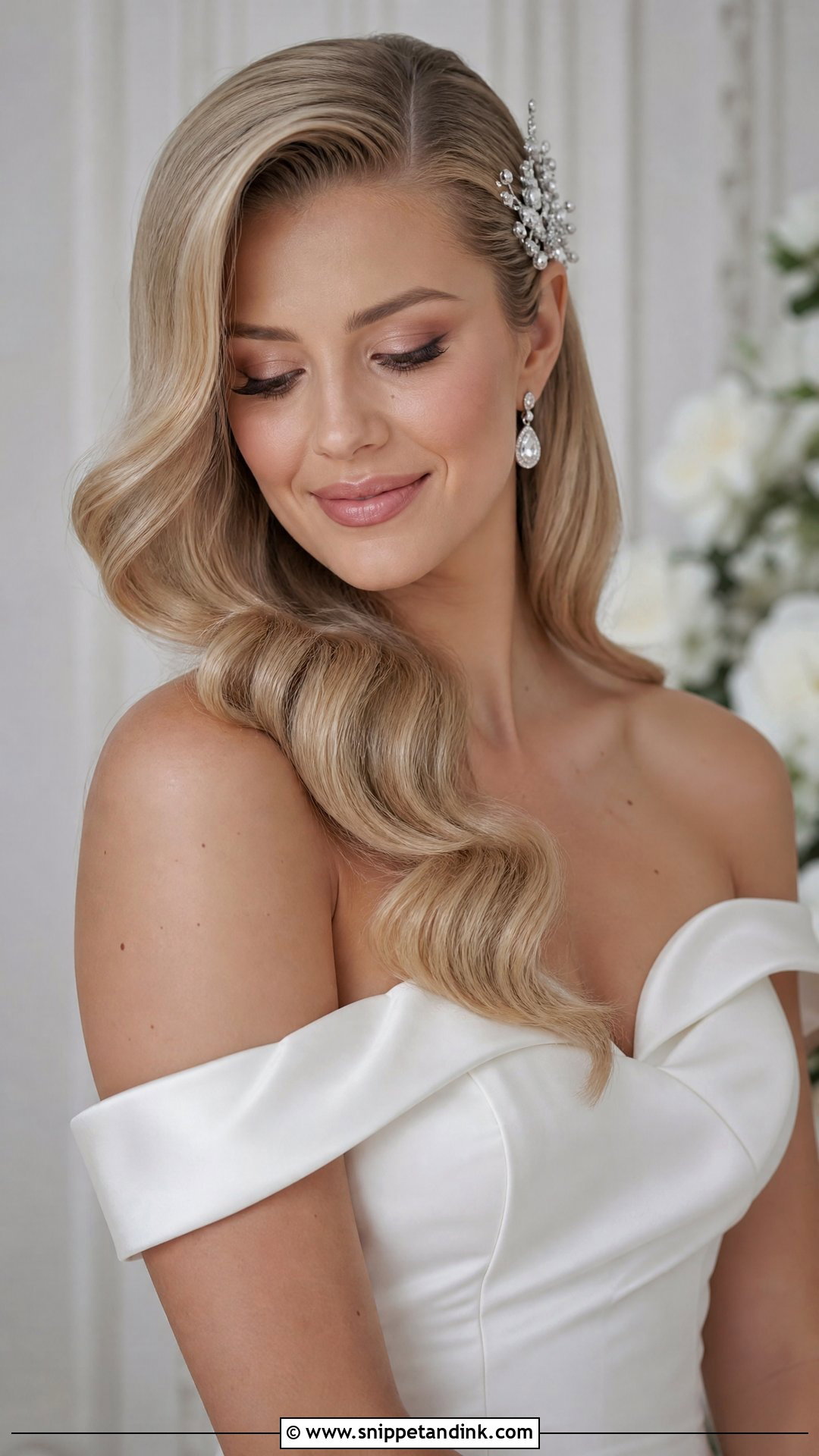 Hollywood Waves Bridal Hairstyle For Long Hair - Snippet and Ink - 15 Elegant Bridal Hairstyles for Long Hair