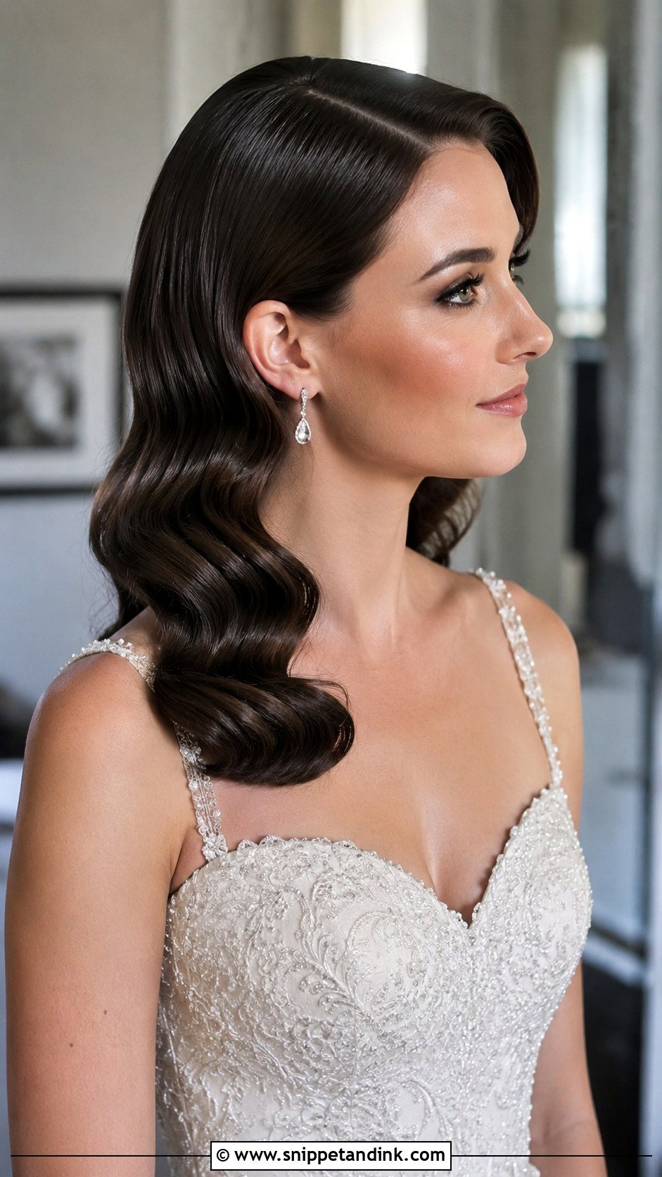 Hollywood Waves Bridal Hairstyle for Fine Hair - Snippet and Ink - 25 Bridal Hair for Fine Hair Ideas