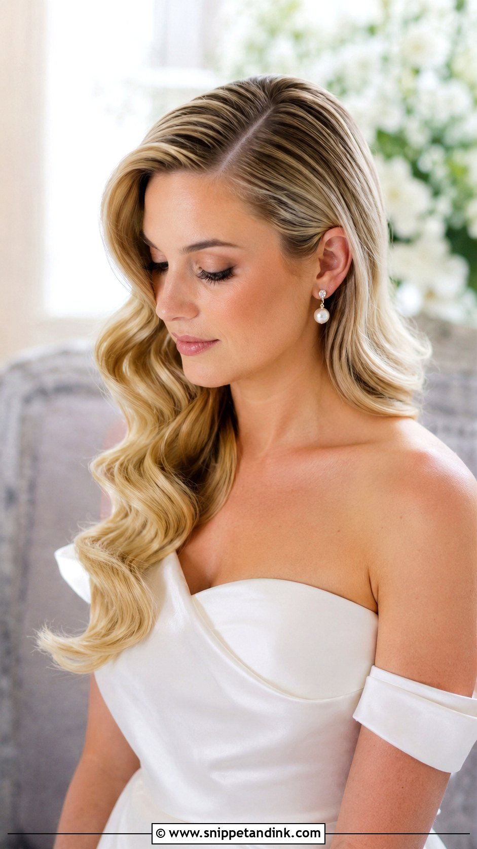 Hollywood Waves Bride Hairstyle - Snippet and Ink - 15 Waves Bride Hairstyles