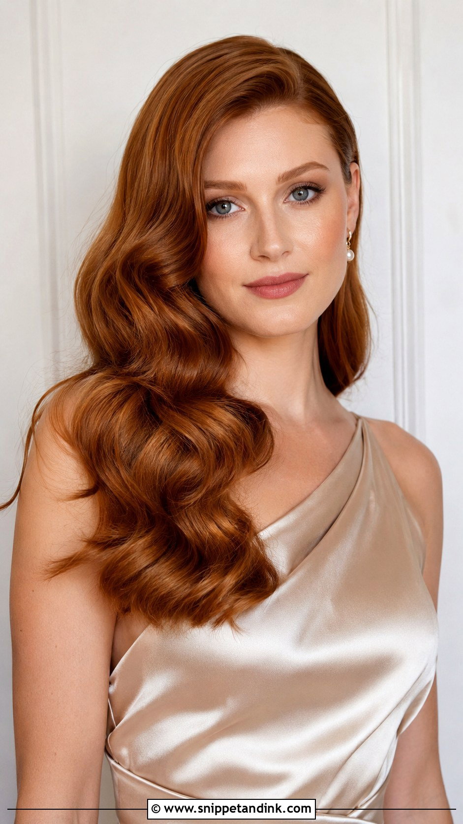 Hollywood Waves Bridesmaid Hair - Snippet and Ink - 20 Hair Down Wedding Bridesmaid Ideas