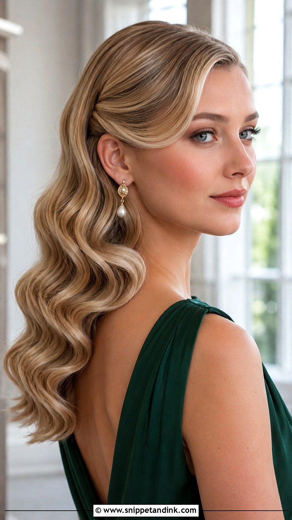 Hollywood Waves Bridesmaid Hair - Snippet and Ink - 20 Modern Bridesmaid Hair Ideas