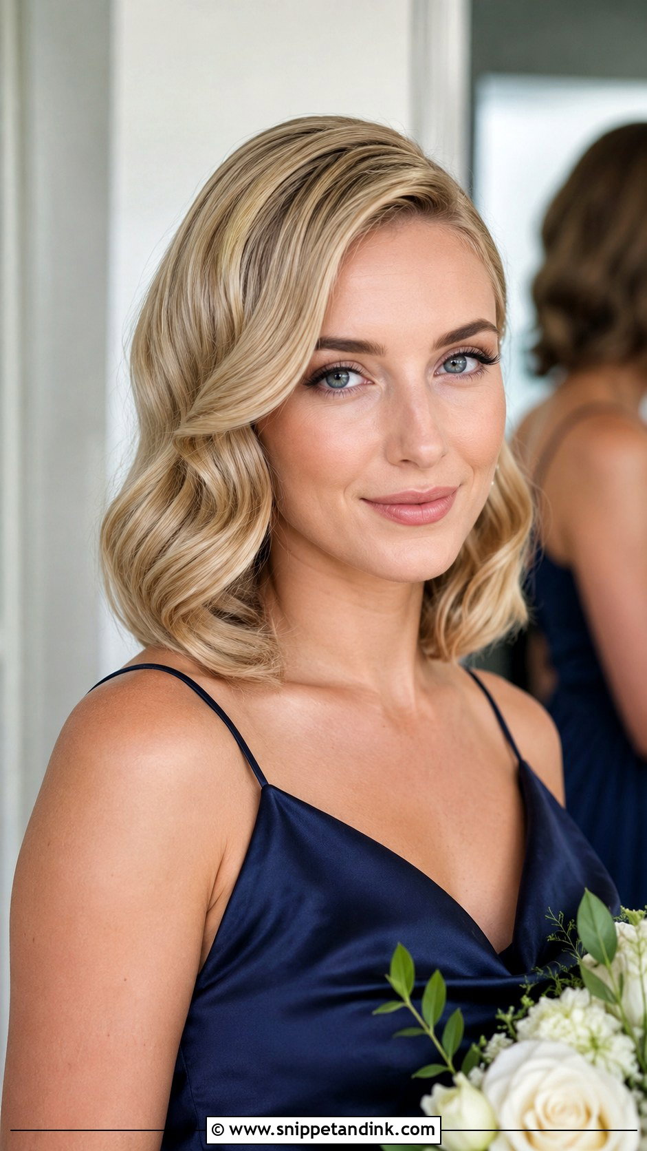 Hollywood Waves Bridesmaid Hair Medium Length - Snippet and Ink - 20 Bridesmaid Hair Styles Medium Length