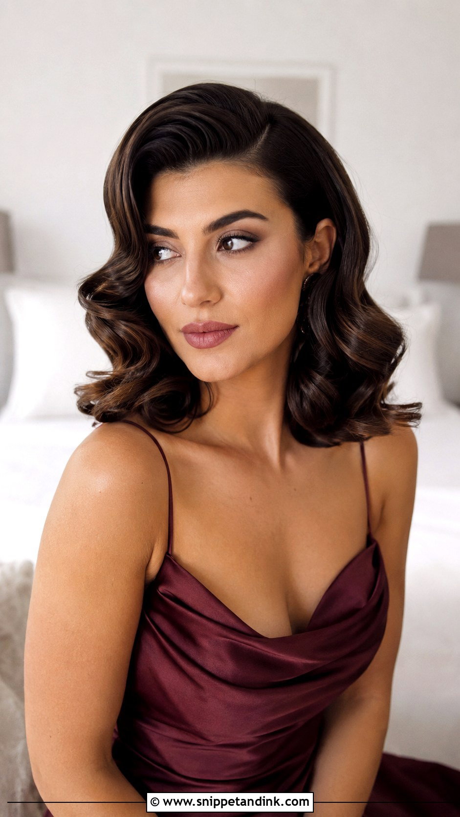 Hollywood Waves Bridesmaid Hairstyle - Snippet and Ink - 20 Bridesmaid Hairstyles for Medium Hair
