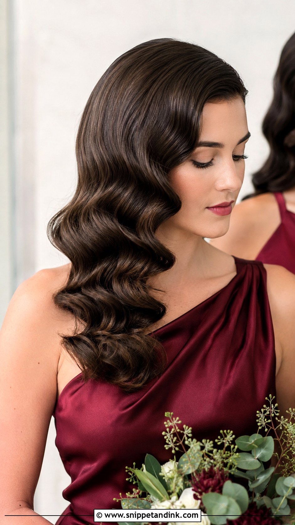 Hollywood Waves Bridesmaid Hairstyle - Snippet and Ink - 20 Bridesmaid Looks Hairstyles