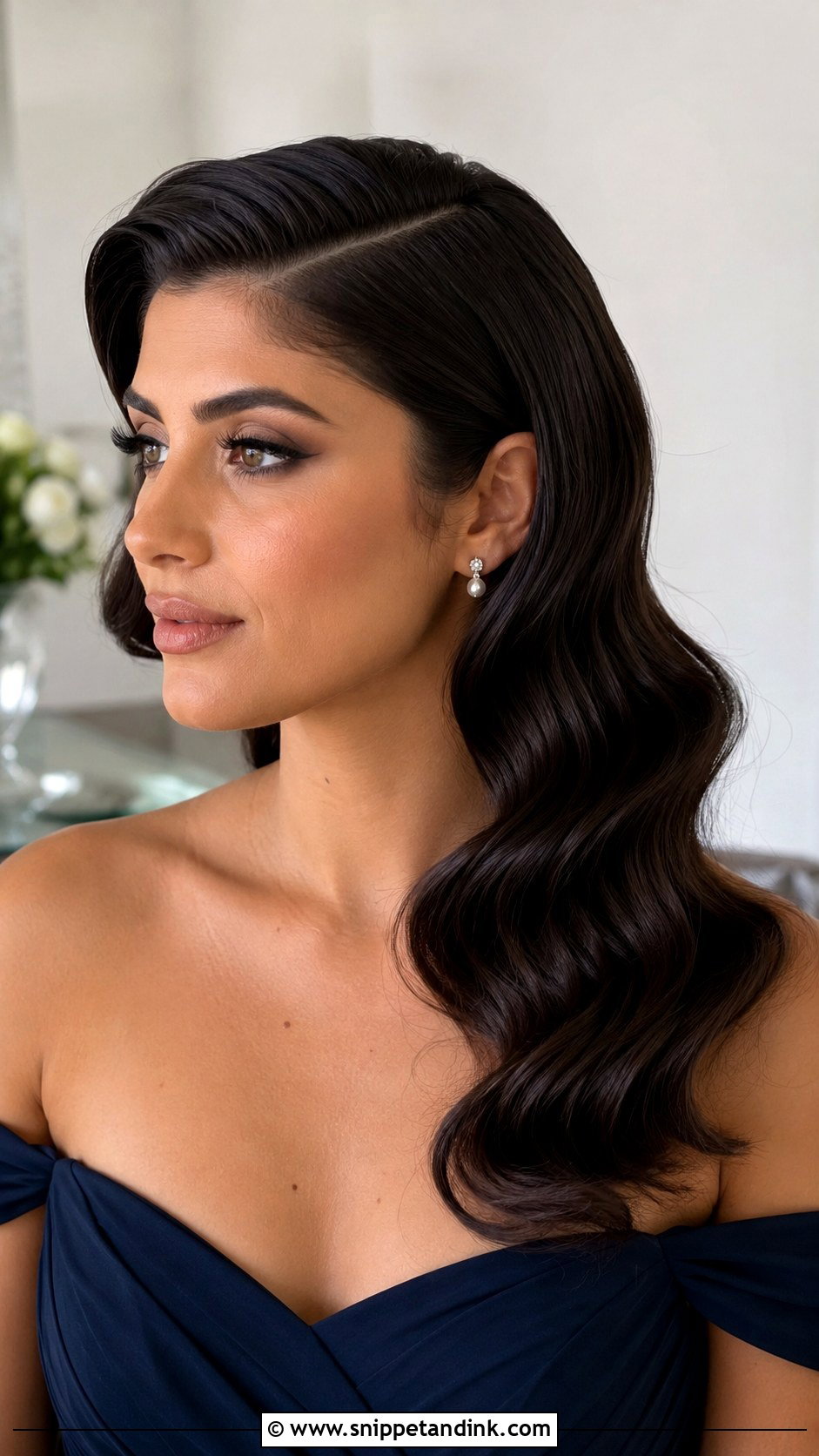 Hollywood Waves Bridesmaid Hairstyle - Snippet and Ink - 20 Summer Wedding Hairstyles Bridesmaid
