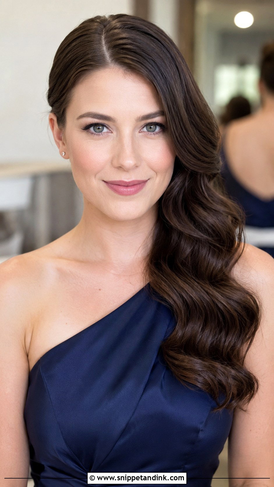 Hollywood Waves Bridesmaid Hairstyle For Round Face - Snippet and Ink - 20 Bridesmaid Hairstyles for Round Face