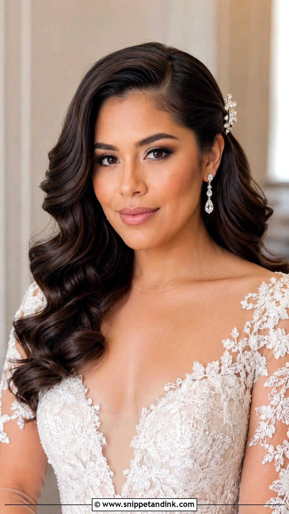 Hollywood Waves For Thick Hair Wedding Hairstyle - Snippet and Ink - 15 Hollywood Waves Wedding Hairstyle