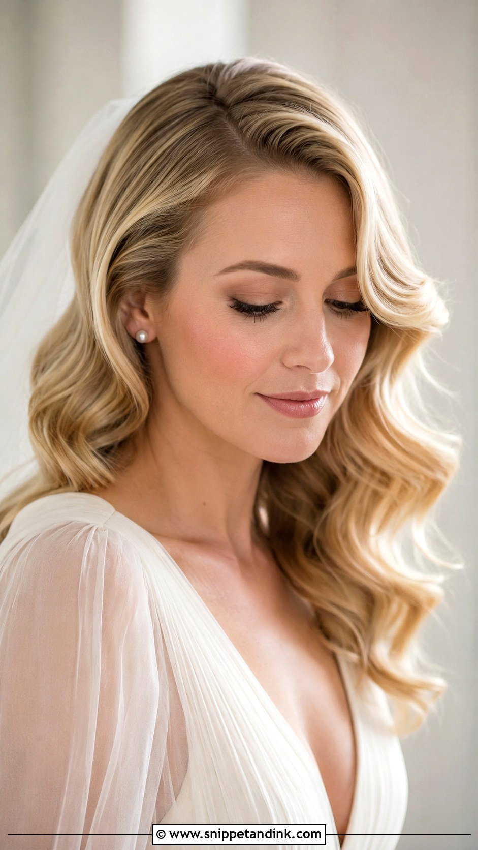 Hollywood Waves For Thin Hair Wedding Hairstyle - Snippet and Ink - 15 Hollywood Waves Wedding Hairstyle