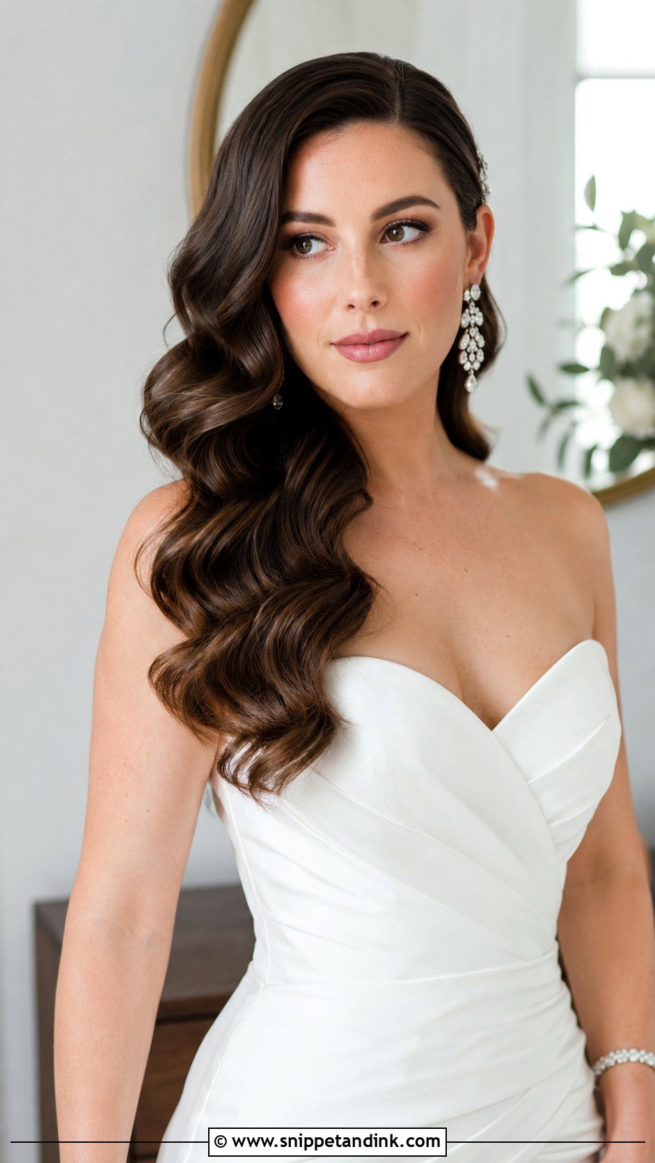 Hollywood Waves Mermaid Bridal Hair - Snippet and Ink - 20 Mermaid Wedding Hair Ideas