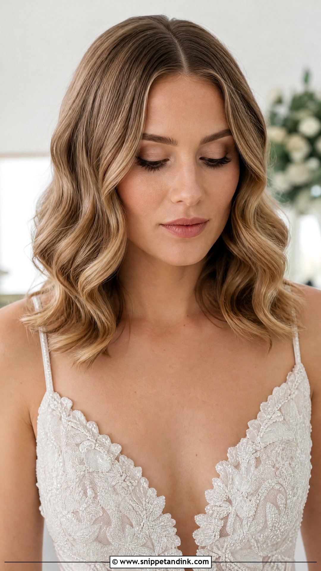 Hollywood Waves Middle Part for Medium Length Hair - Snippet and Ink - 20 Hollywood Waves Wedding Middle Part