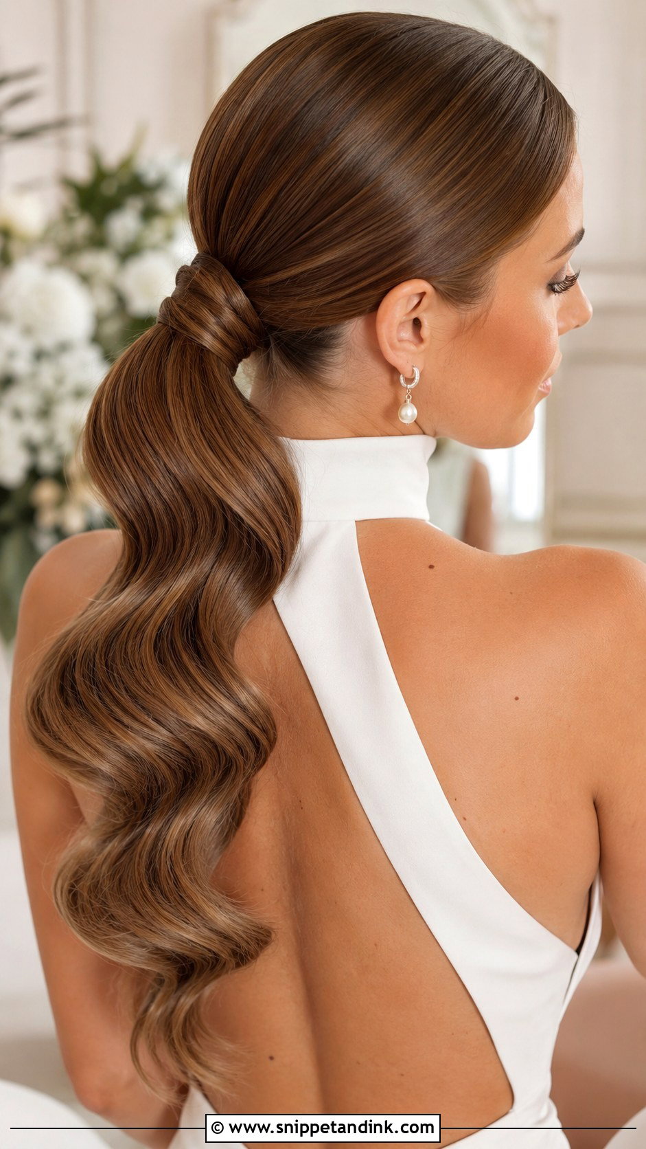 Hollywood Waves Ponytail Wedding Hairstyle - Snippet and Ink - 15 Hollywood Waves Wedding Hairstyle