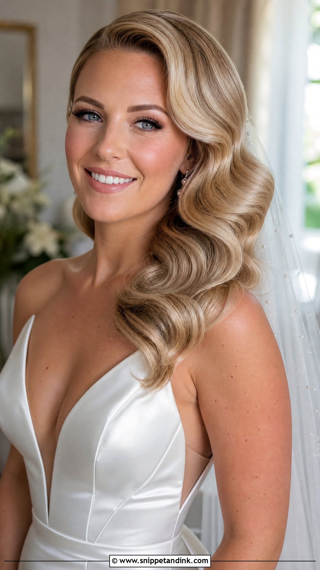 Hollywood Waves Wedding Hair - Snippet and Ink - 15 Big Waves Wedding Hair