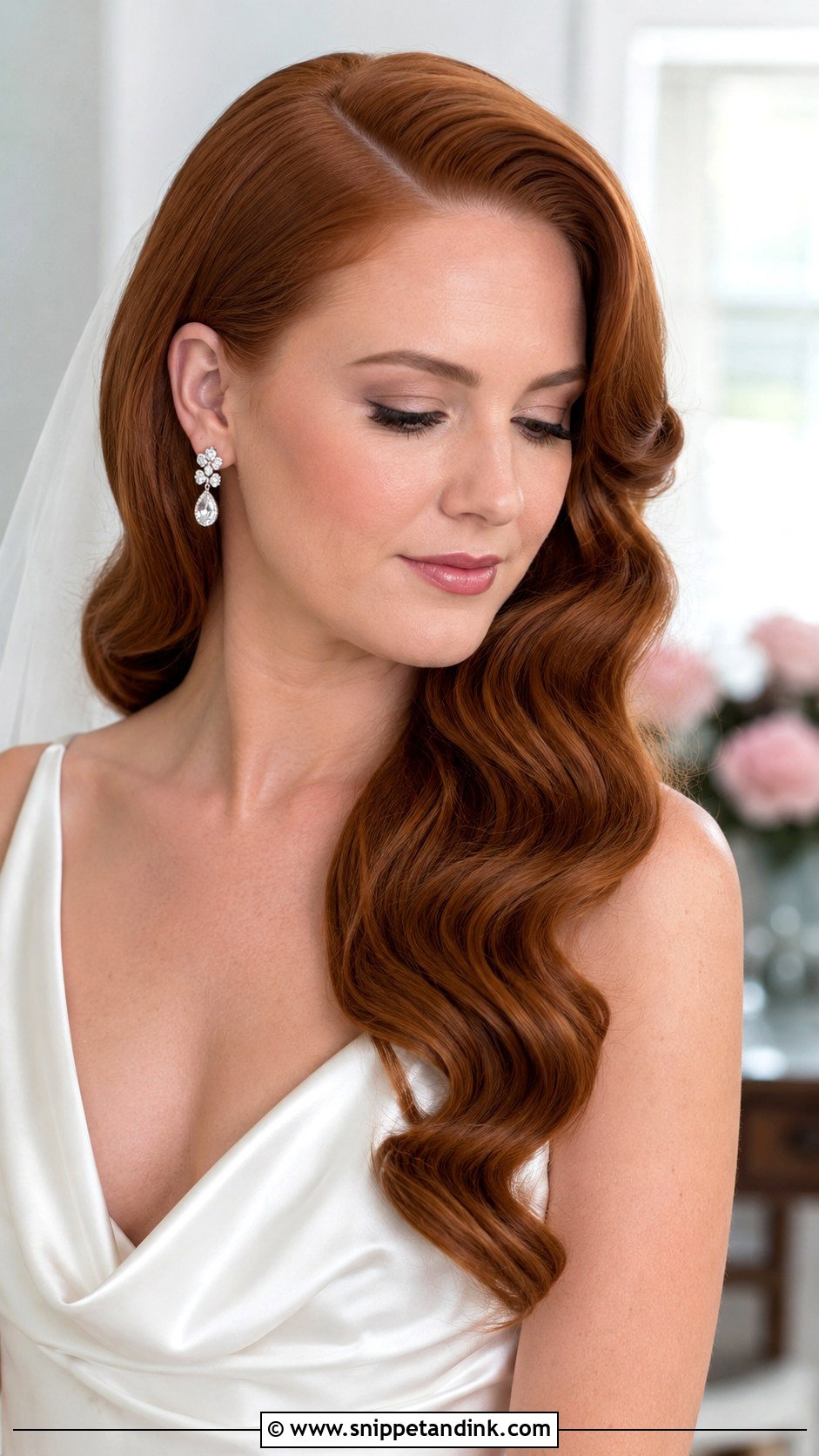 Hollywood Waves Wedding Hair - Snippet and Ink - 15 Wedding Hairstyles for Long Thick Hair