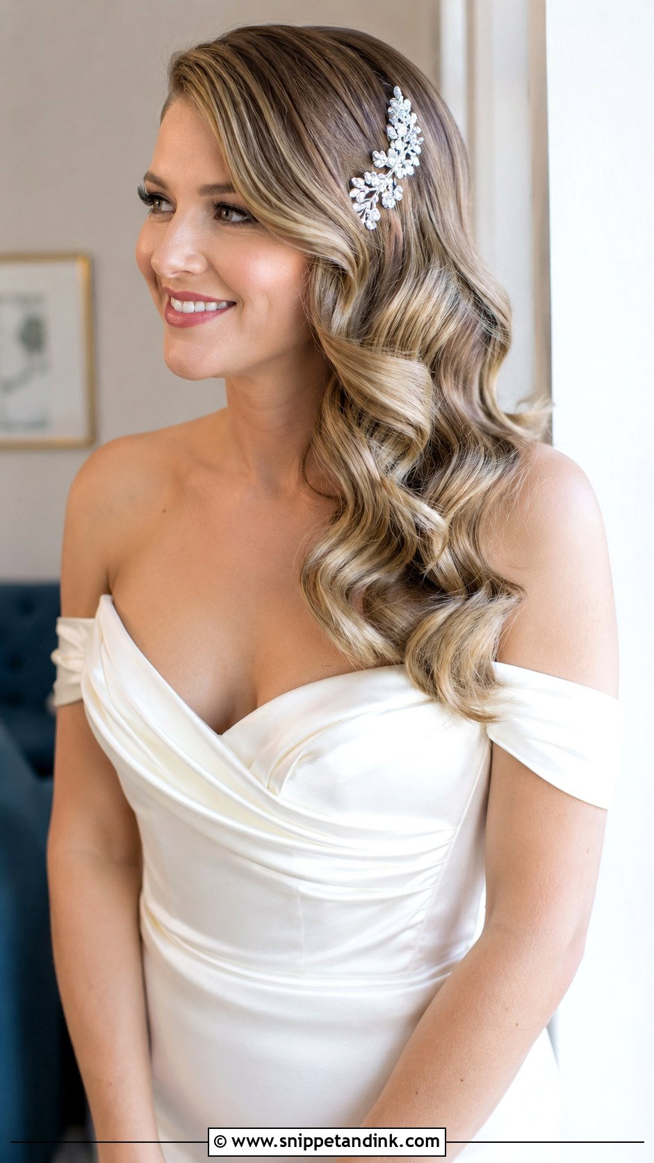 Hollywood Waves Wedding Hair - Snippet and Ink - 20 Down Do Wedding Hair Ideas