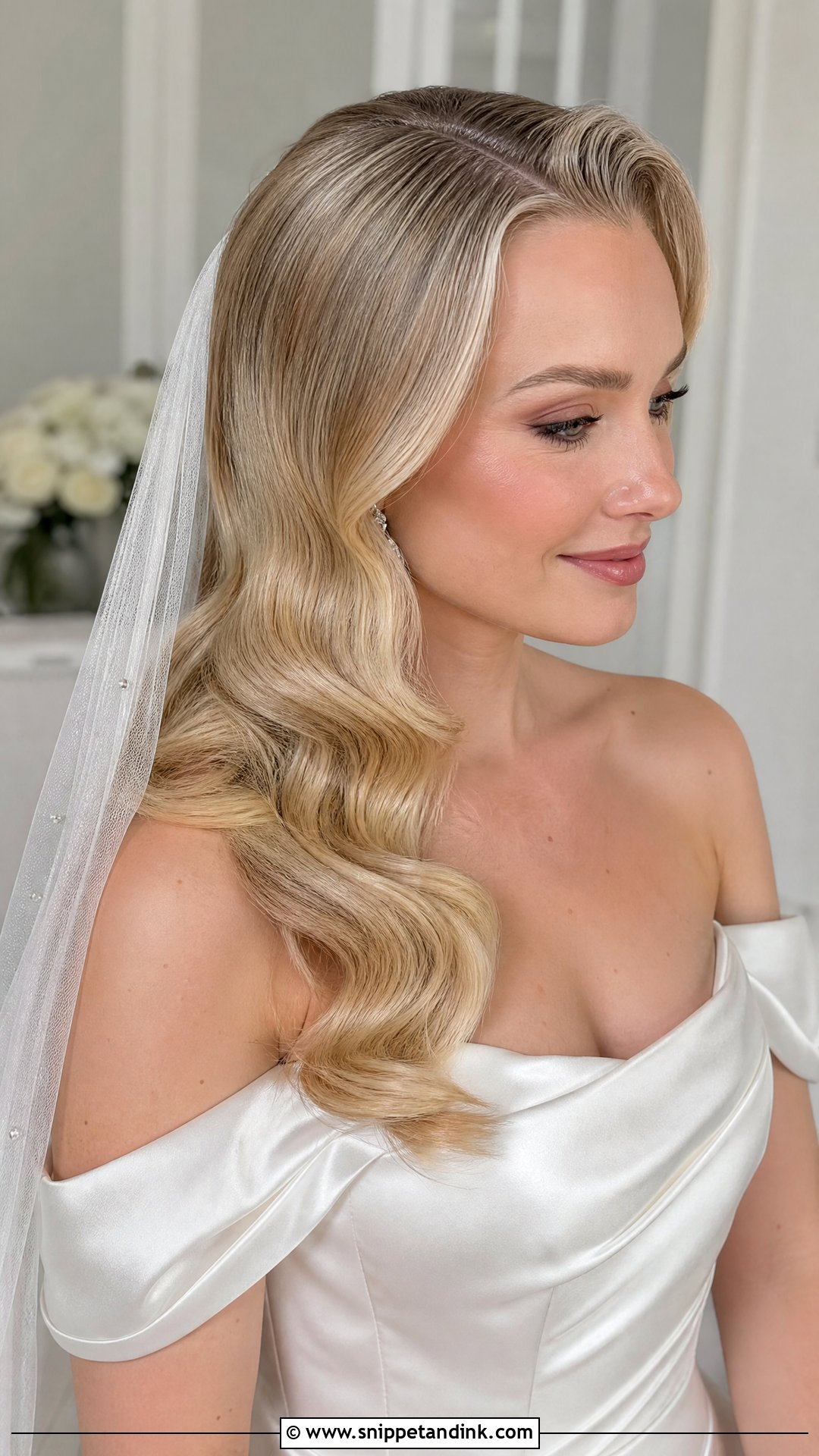 Hollywood Waves Wedding Hair - Snippet and Ink - 15 Curled Wedding Hairstyles