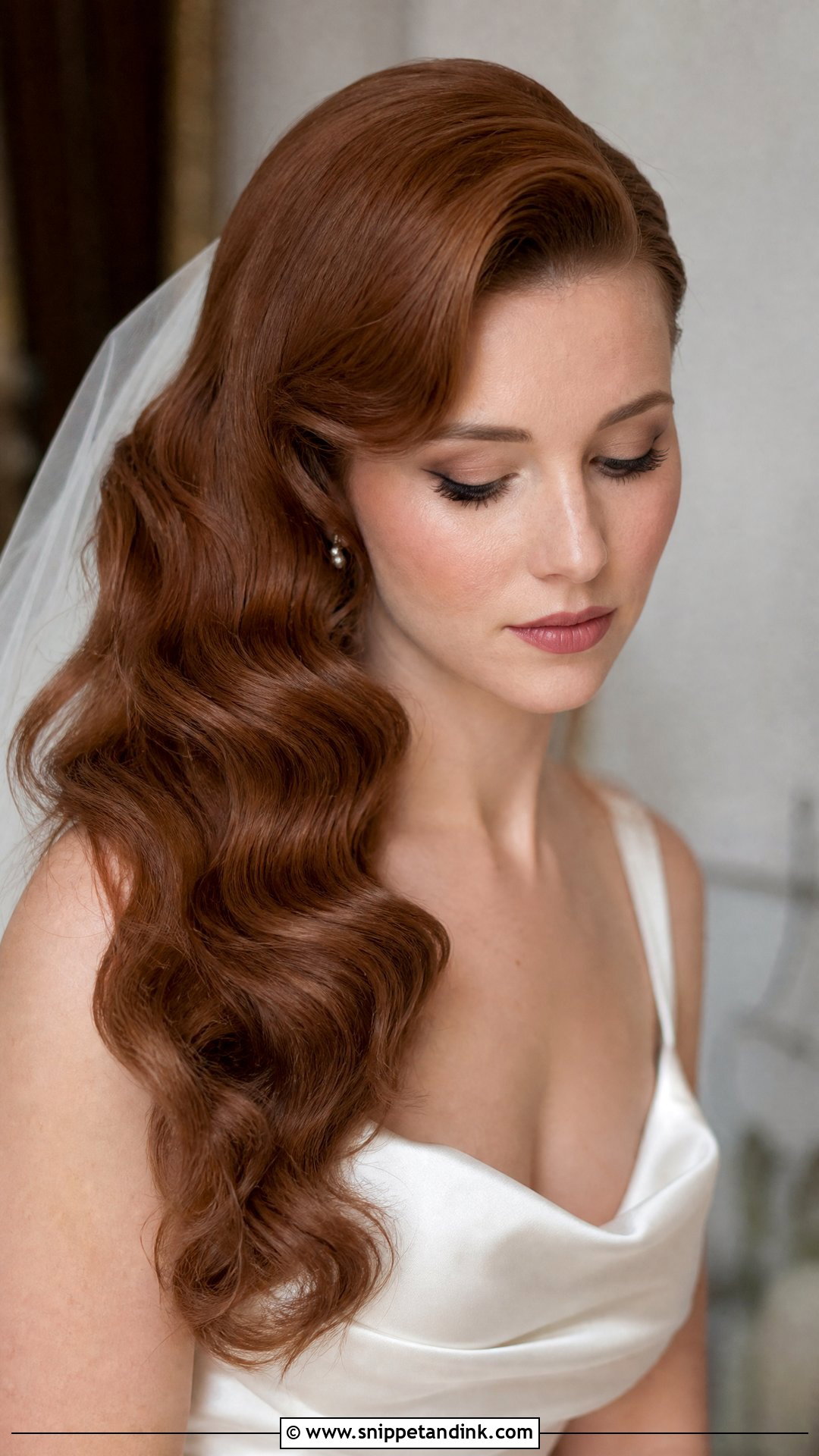 Hollywood Waves Wedding Hairstyle For Thick Hair - Snippet and Ink - 20 Thick Hair Wedding Styles