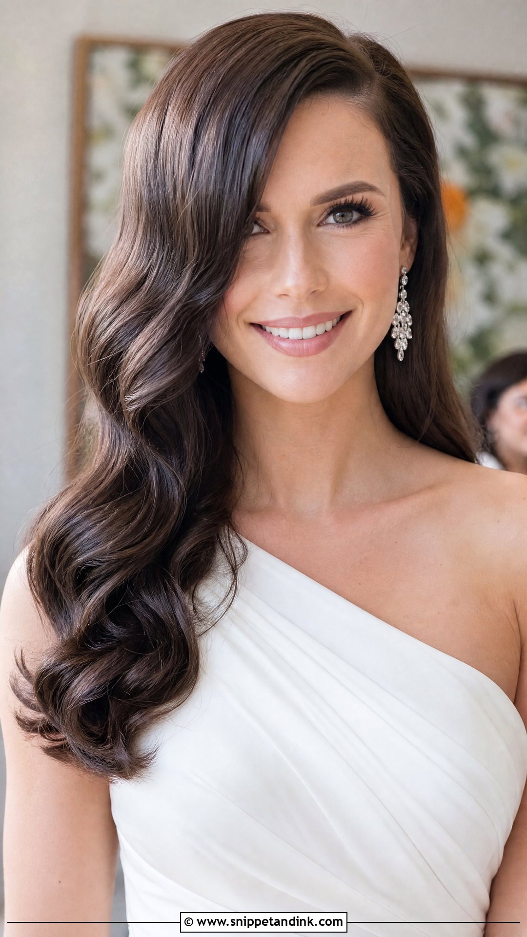 Hollywood Waves With Deep Side Sweep - Snippet and Ink - 20 Hollywood Waves Bridal Hair