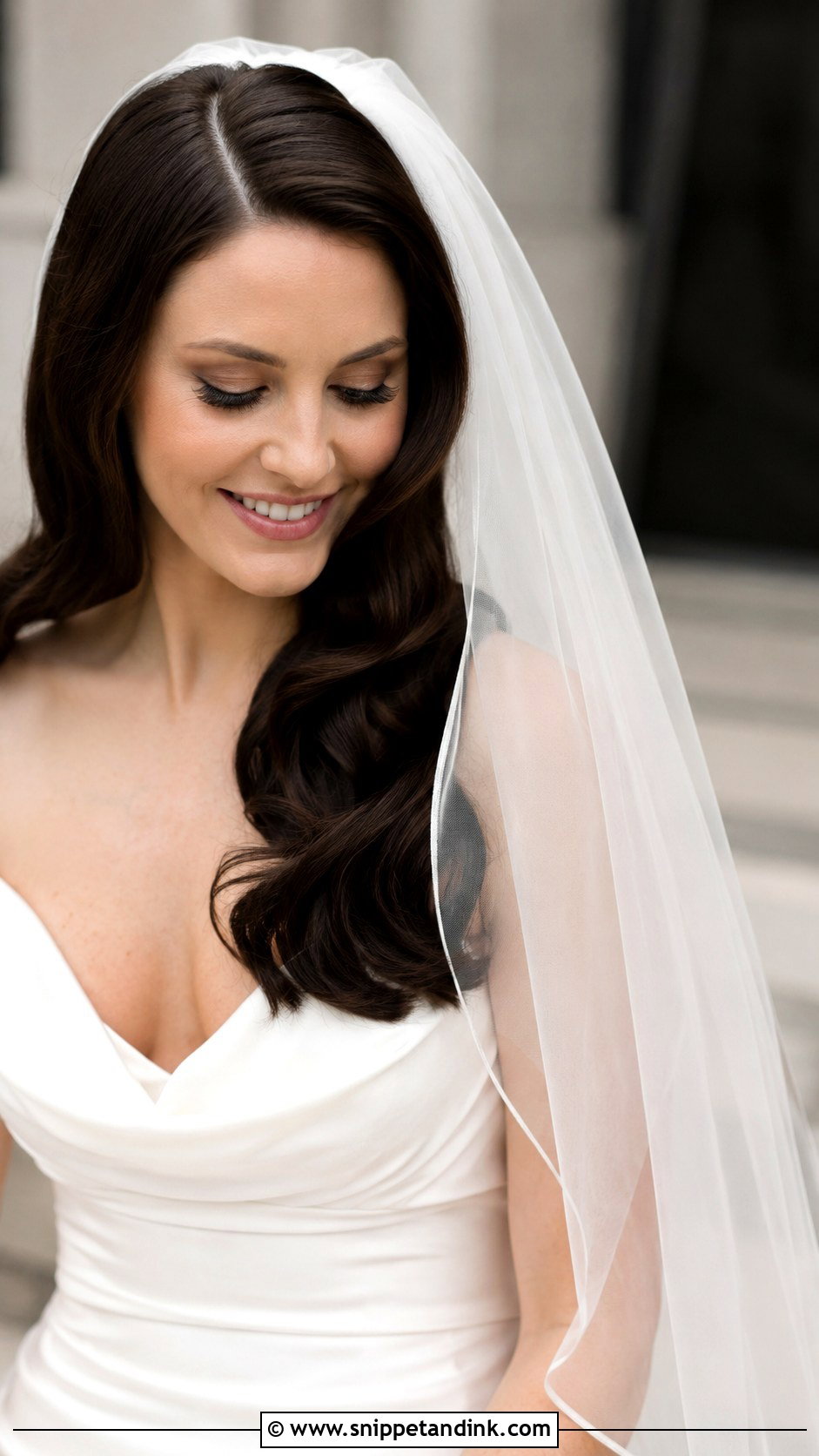 Hollywood Waves With Minimalist Veil - Snippet and Ink - 30 Hollywood Waves with Veil