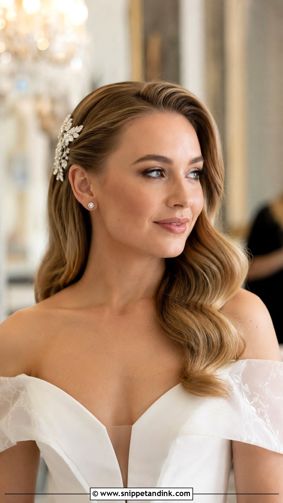Hollywood Waves With Side Tuck - Snippet and Ink - 20 Hollywood Waves Wedding Hairstyles