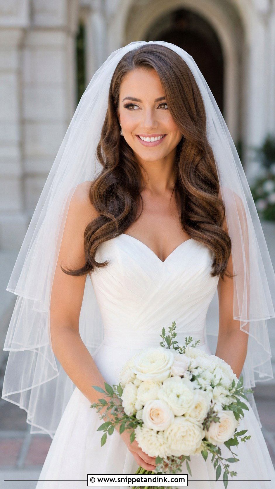 Hollywood Waves With Two Tier Veil - Snippet and Ink - 30 Hollywood Waves with Veil