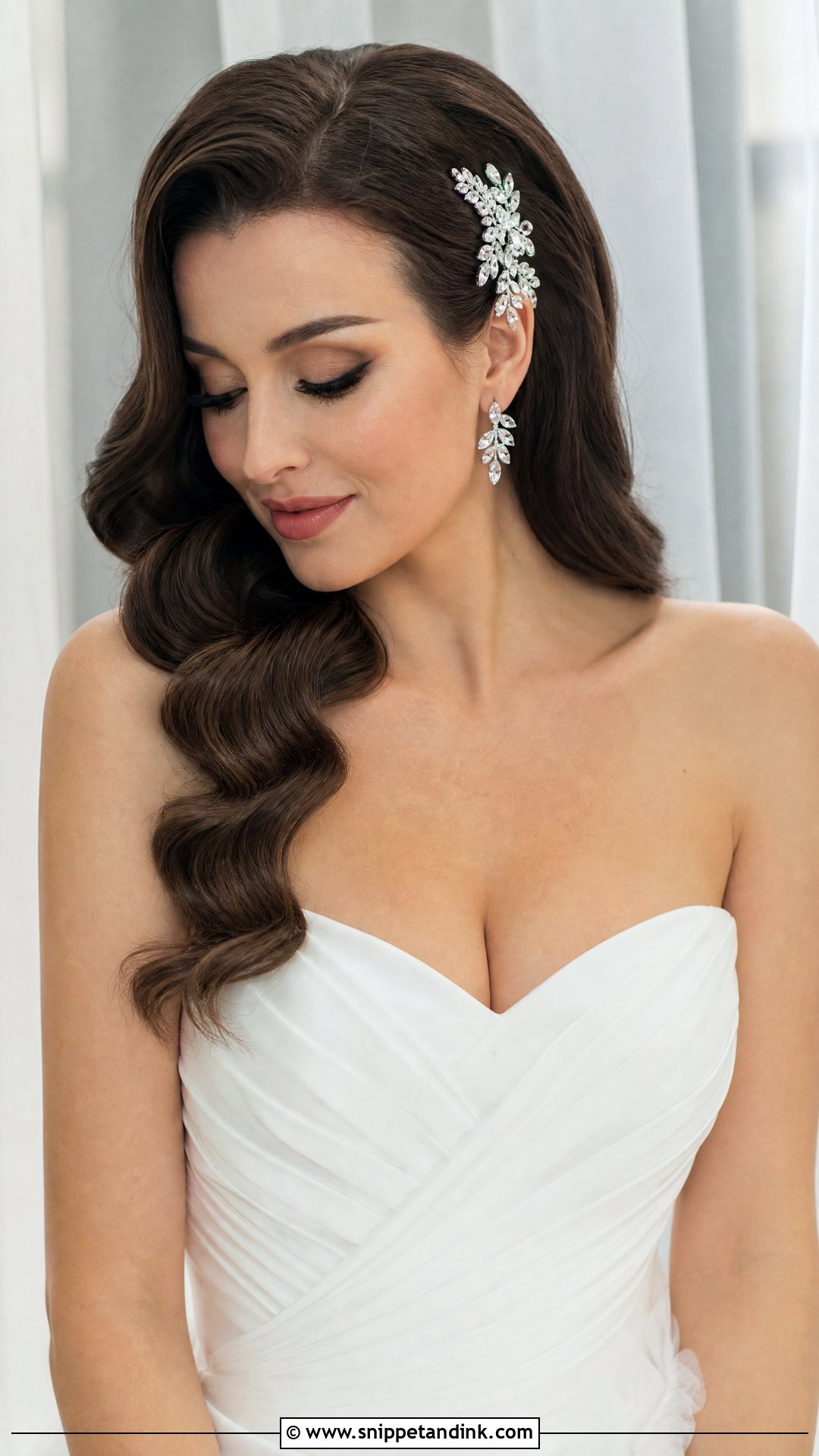Hollywood Waves for Brides - Snippet and Ink - 20 Open Hair Bridal Hairstyles