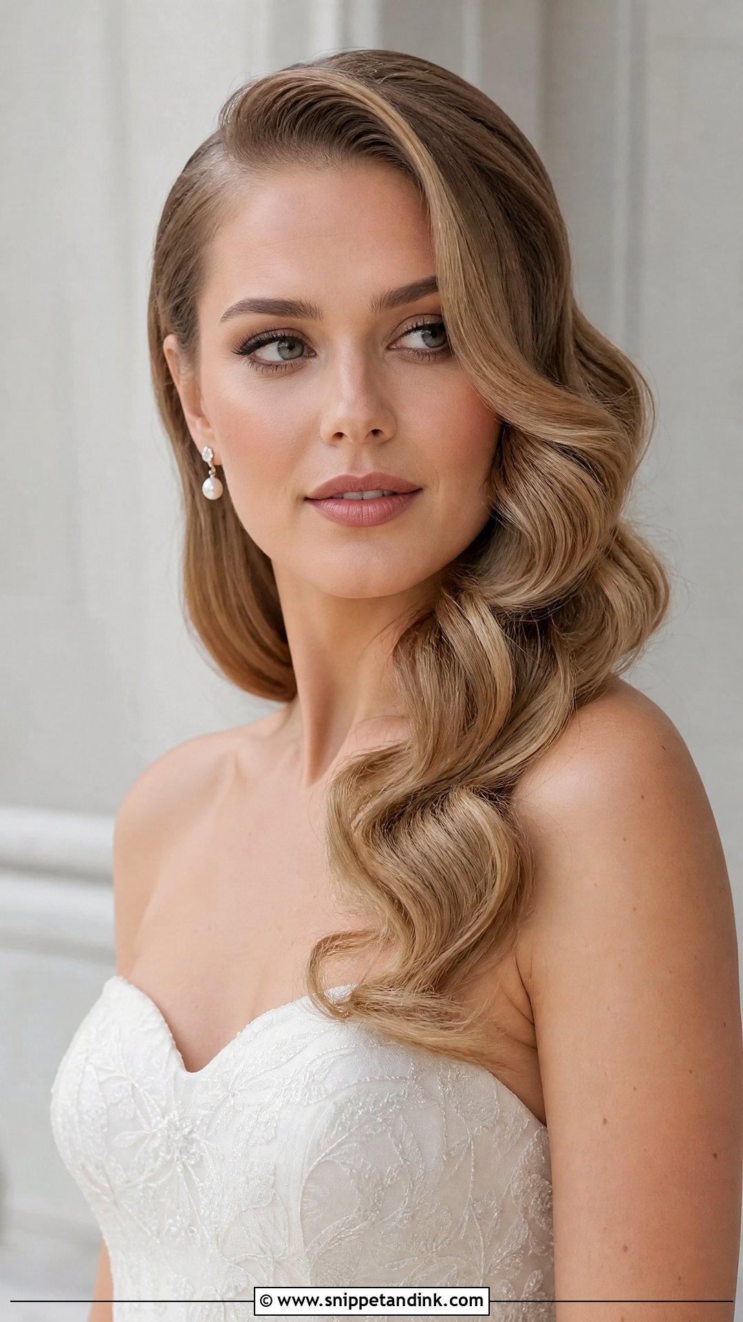 Hollywood Waves for the Bride - Snippet and Ink - 20 Old Money Wedding Hair Ideas