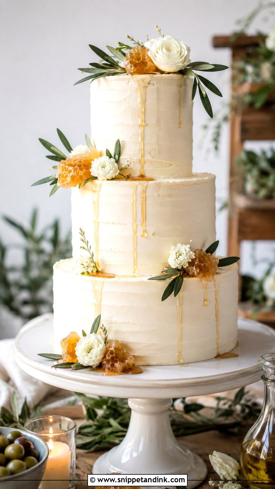Honey Olive Oil Wedding Cake - Snippet and Ink - 20 Olive Oil Wedding Cake Ideas