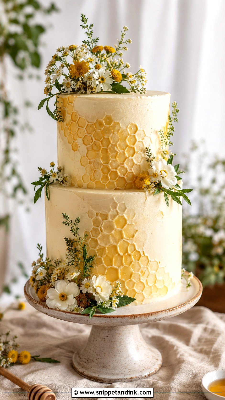 Honey Sponge Wedding Cake - Snippet and Ink - 25 Sponge Cake Wedding Cakes