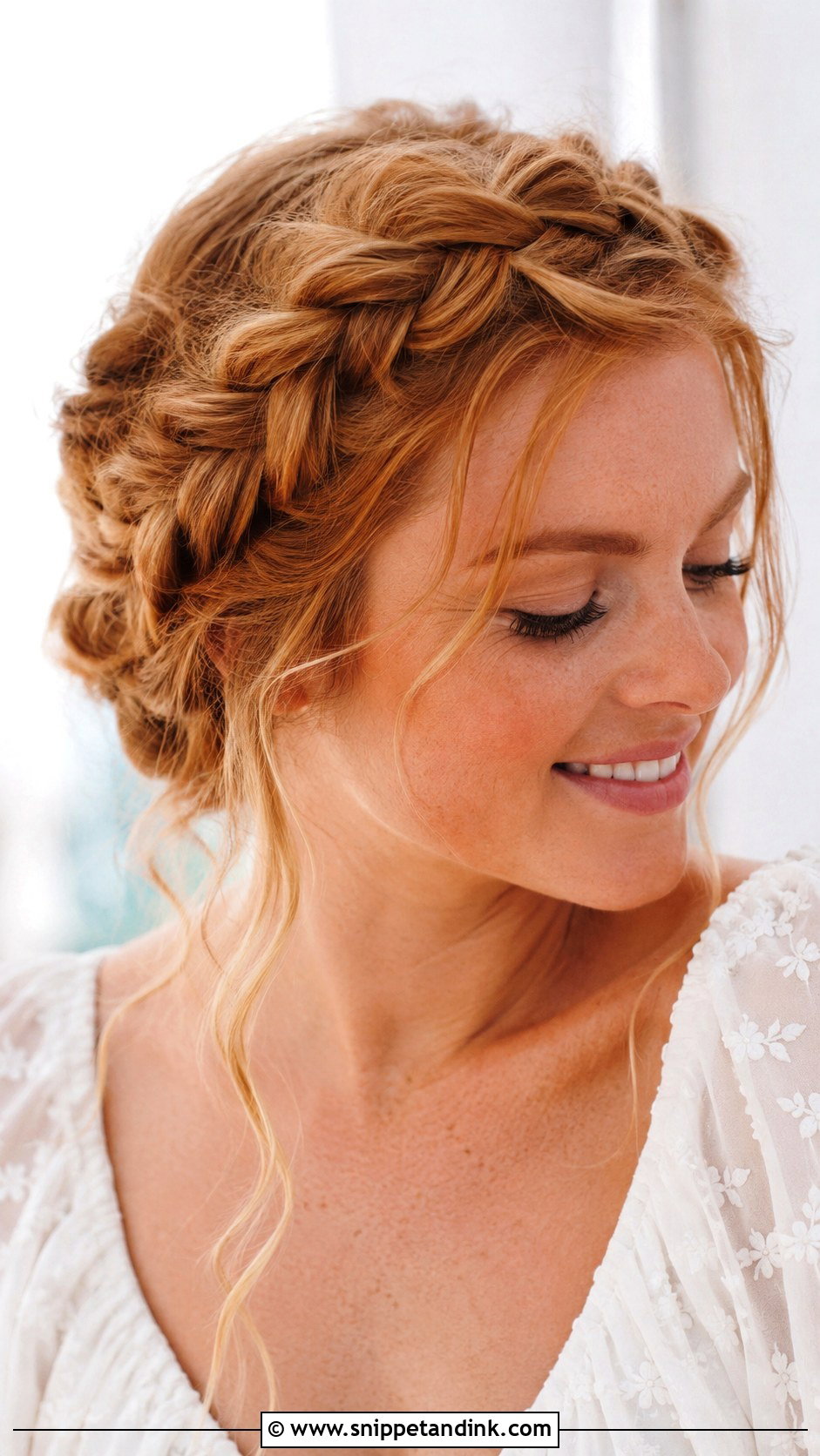 Honeymoon Braided Crown - Snippet and Ink - 15 Honeymoon Hairstyles