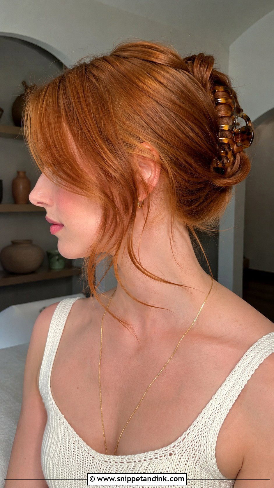 Honeymoon Claw Clip Updo - Snippet and Ink - 15 Honeymoon Hairstyles