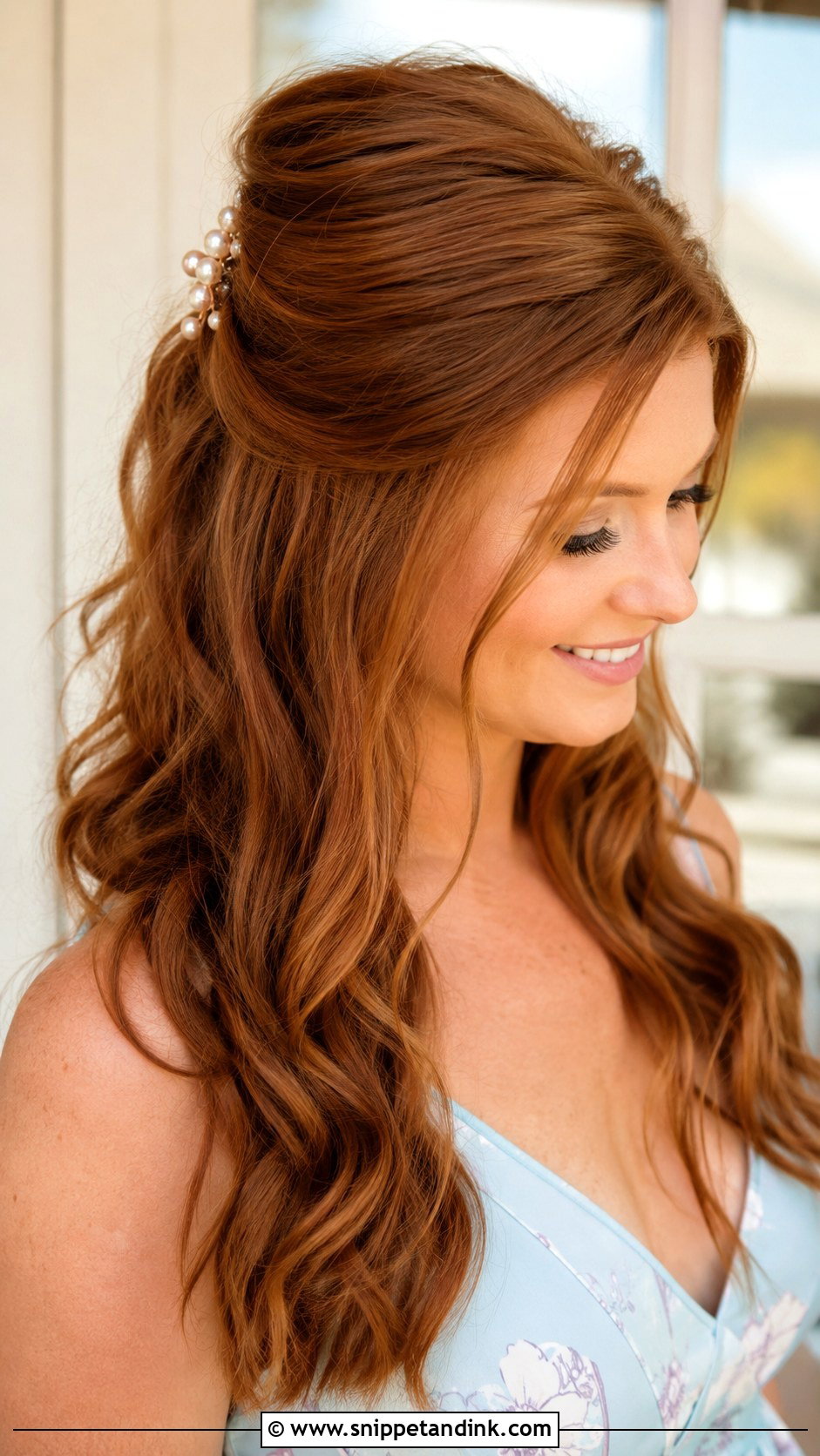 Honeymoon Half Up Hair - Snippet and Ink - 15 Honeymoon Hairstyles
