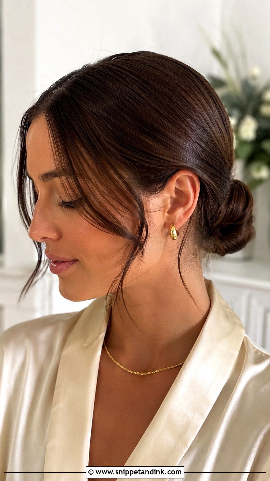 Honeymoon Low Bun - Snippet and Ink - 15 Honeymoon Hairstyles