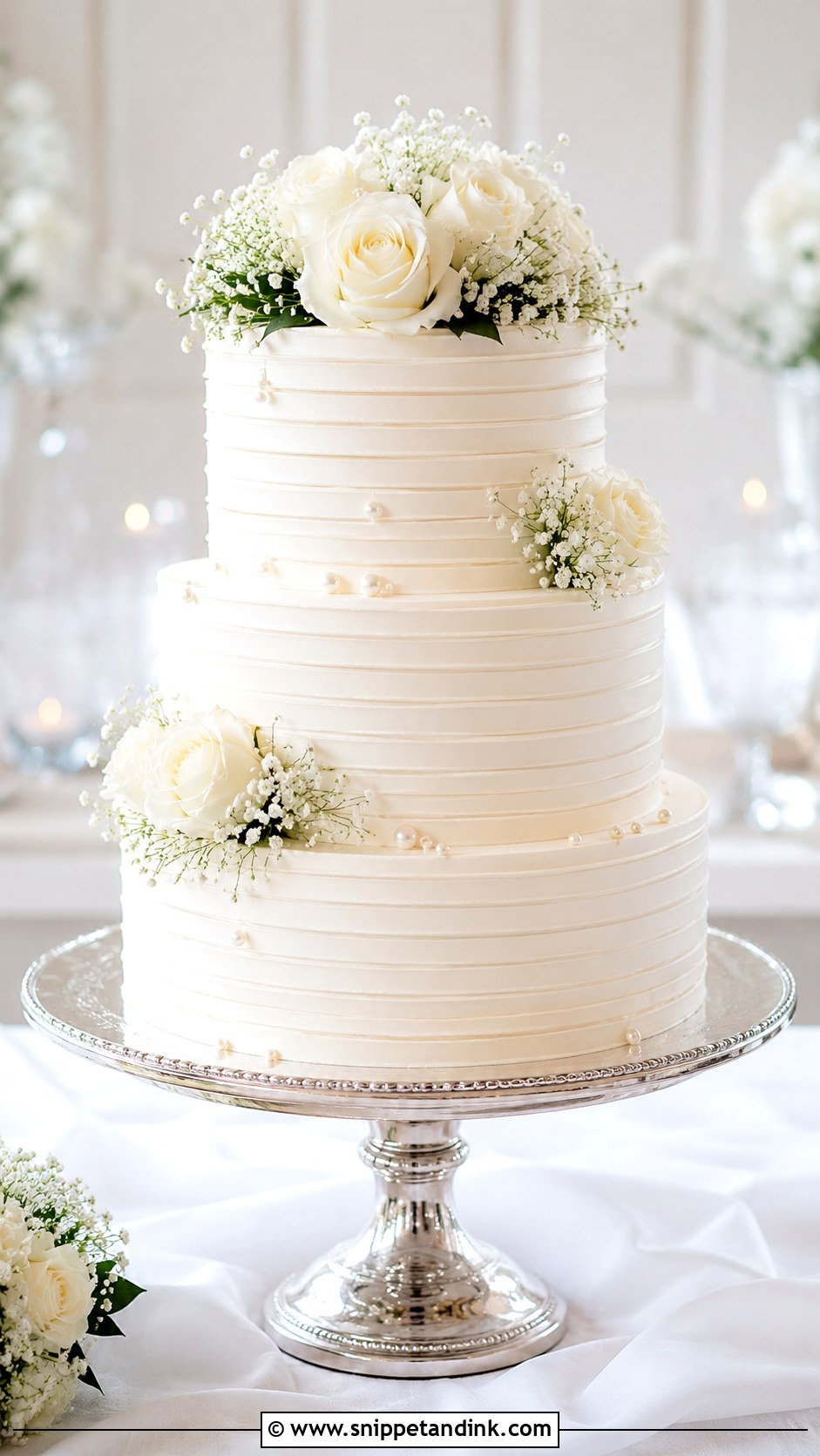 Horizontal Striped Wedding Cake - Snippet and Ink - 20 Striped Wedding Cake Ideas