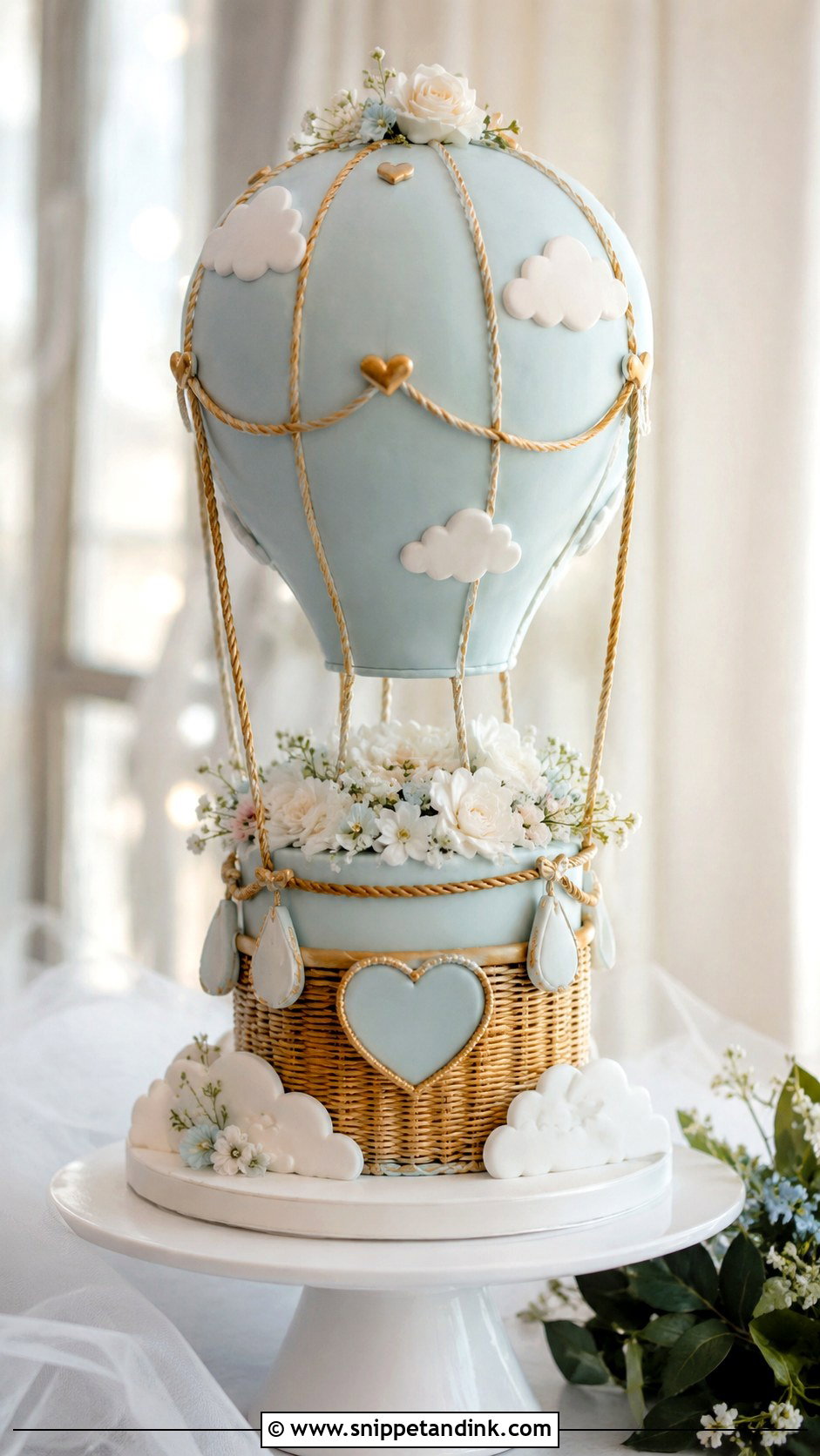 Hot Air Balloon Wedding Cake - Snippet and Ink - 30 Novelty Wedding Cakes