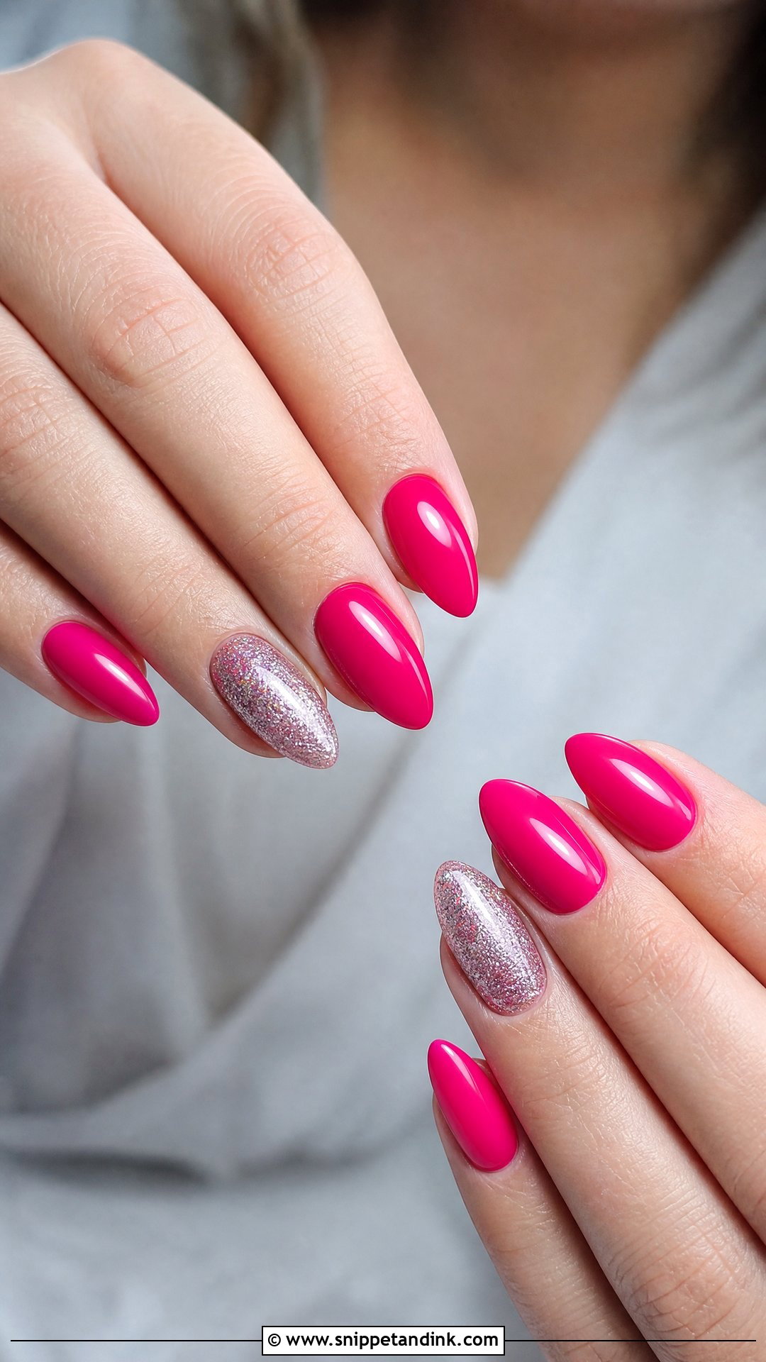 Hot Pink Bachelorette Nails - Snippet and Ink - 35 Bachelorette Nails