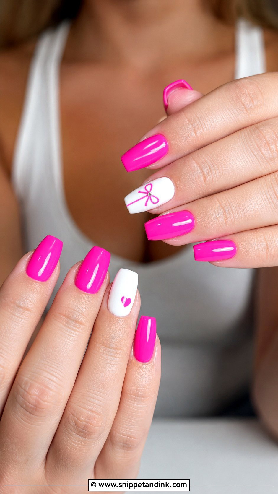 Hot Pink Hens Party Nails - Snippet and Ink - 20 Hens Party Nails