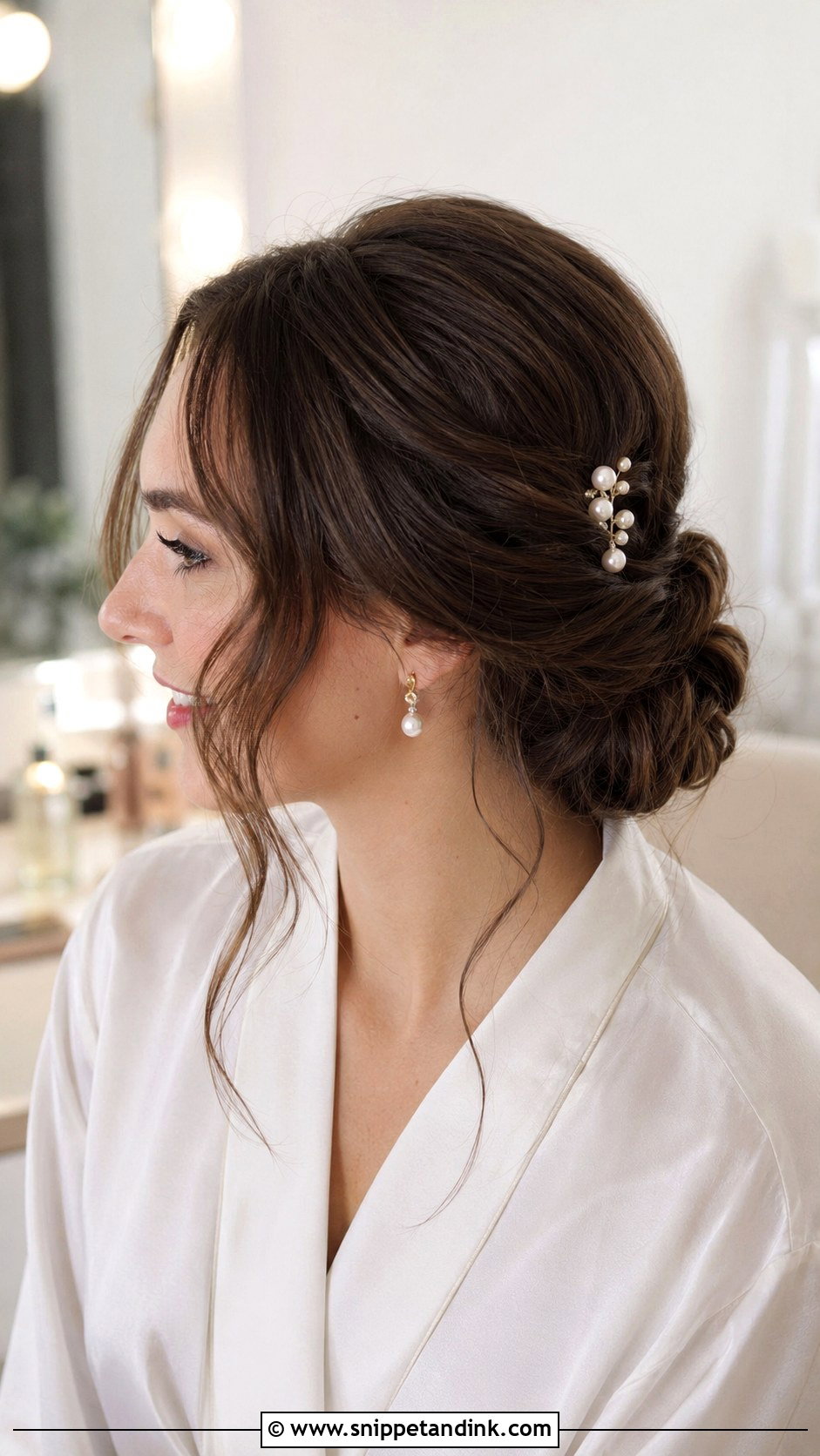 How To Do Low Bun Bridal Hairstyle - Snippet and Ink - 15 How to Do Bridal Hairstyles
