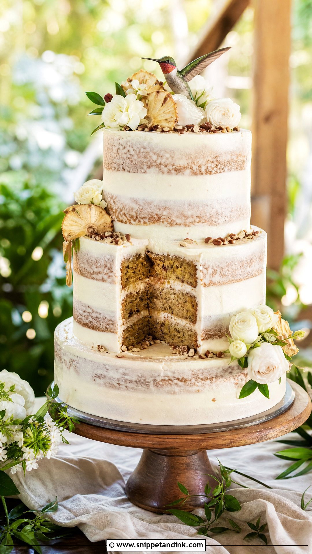 Hummingbird Wedding Cake - Snippet and Ink - 20 Wedding Cake Flavors
