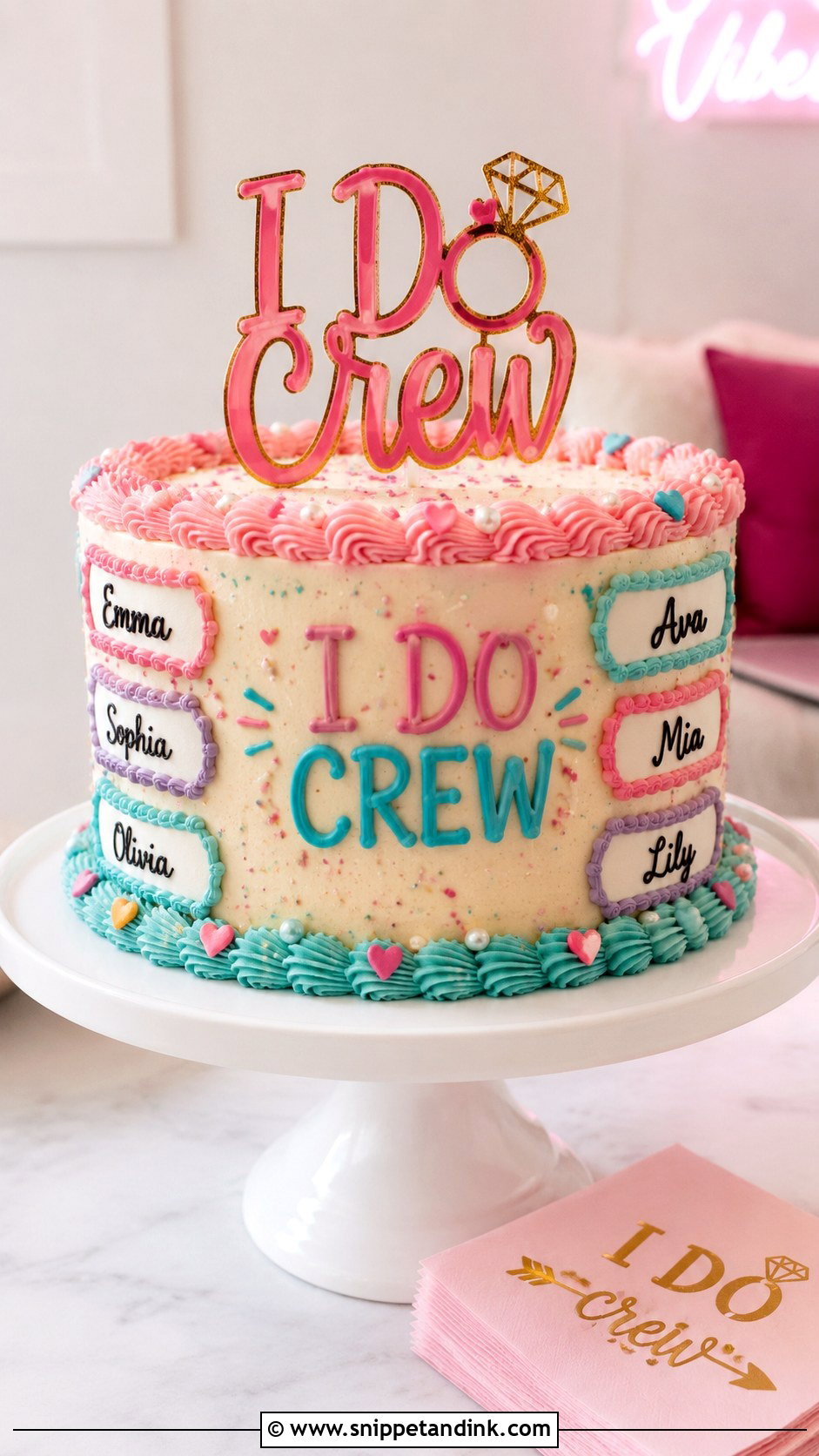 I Do Crew Cake - Snippet and Ink - 20 Funny Bachelorette Cake Ideas for Wedding